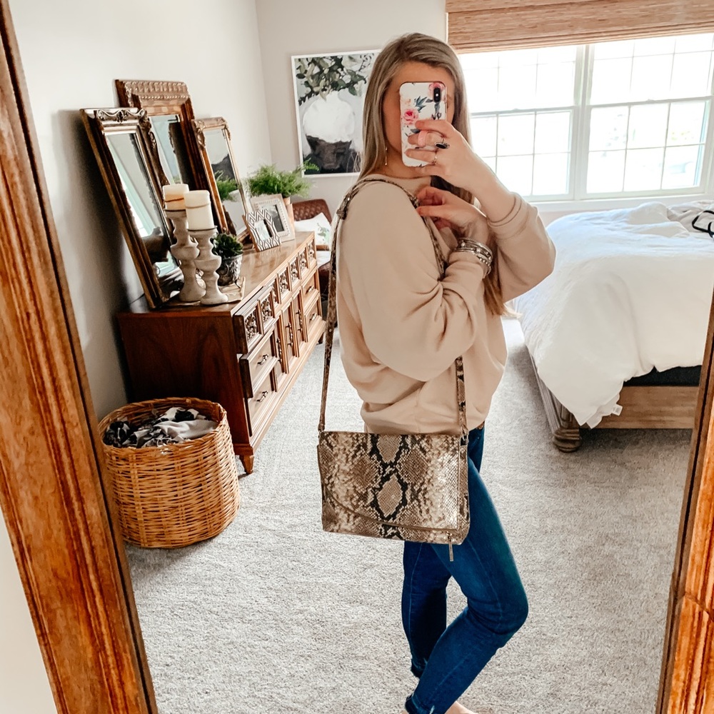 Snake Python And Gold Elaine Turner Crossbody - image 2